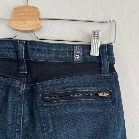 7 For All Man Kind Skinny Side Stripe Zip Pockets Jeans Size 26 - Picture 4 of 8